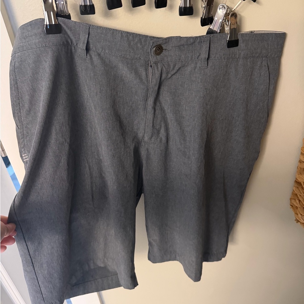 Classic Gray Men's Flat Front Shorts